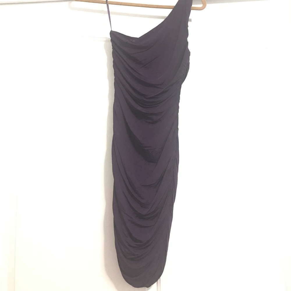 Bodycon Purple one shoulder Dress